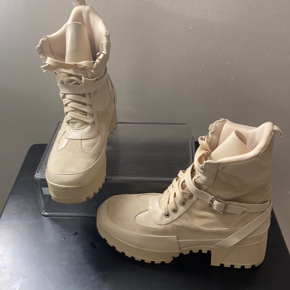 Lemonade Shoes Lace Up Combat Boots
